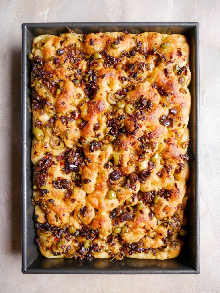 olive, herb and balsamic focaccia