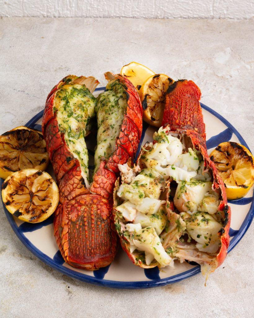 Lobster served